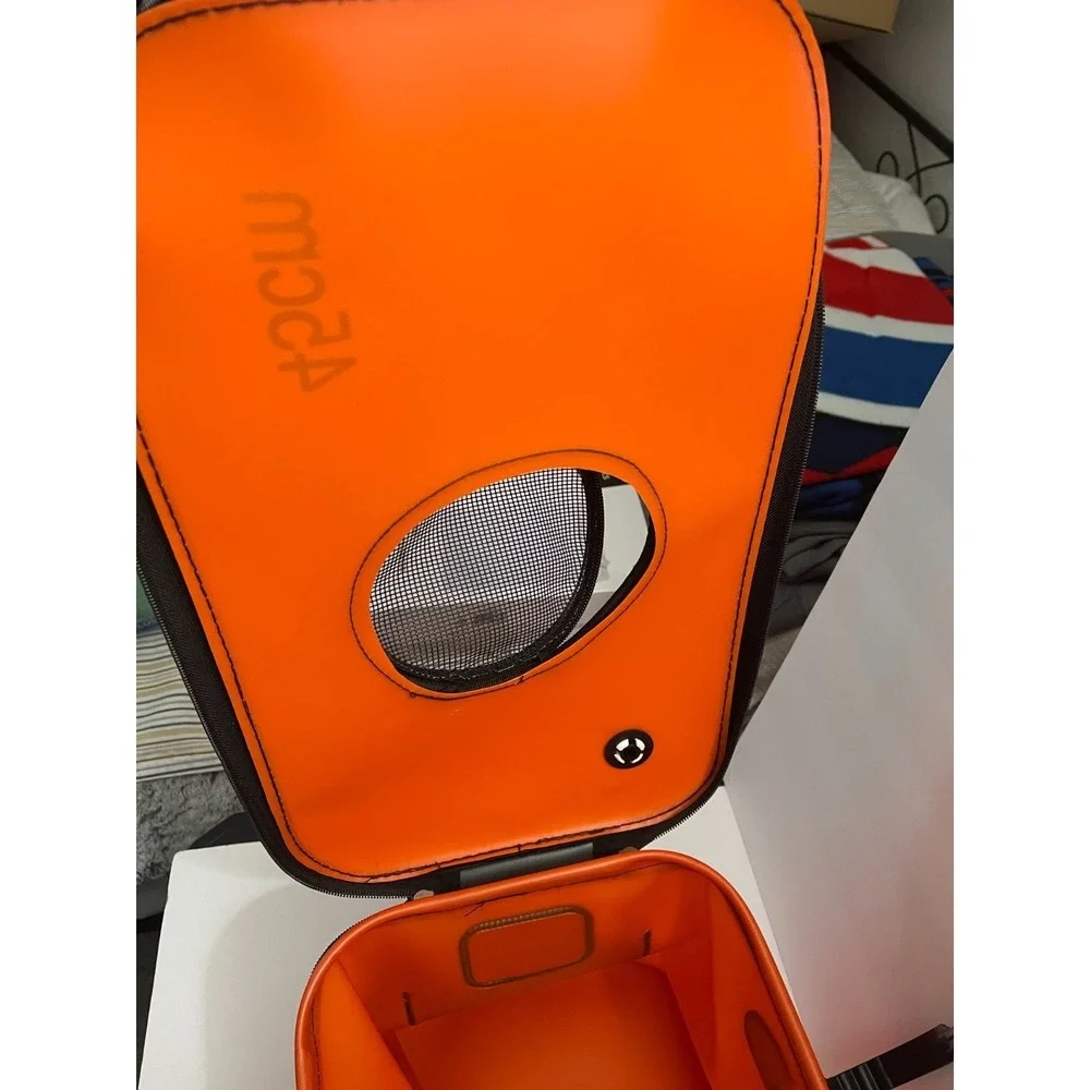 Mikanuo 45cm Live Bait Bucket Orange EVA Waterproof Collapsible Fishing Bag